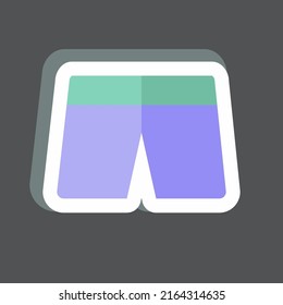 Sticker Baby Shorts. suitable for Baby symbol. simple design editable. design template vector. simple symbol illustration
