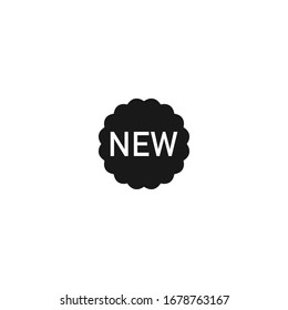 Sticker, badge with new sign vector icon