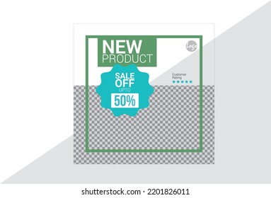Sticker banner template with new arrival announcing