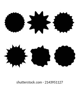 Sticker, banner vector icon set