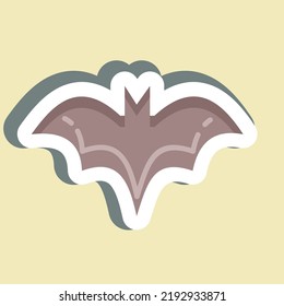 Sticker Bat. suitable for Halloween symbol. simple design editable. design template vector. simple illustration