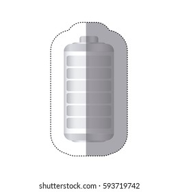sticker battery symbol zero level charge vector illustration