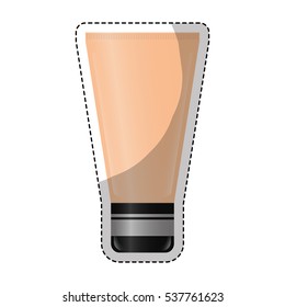 sticker of bb cream icon over white background. colorful design. vector illustration
