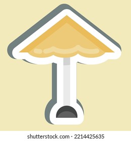 Sticker Beach. suitable for Summer symbol. simple design editable. design template vector. simple illustration