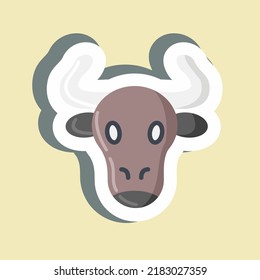 Sticker Beef. suitable for Meat. simple design editable. design template vector. simple illustration