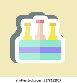 Sticker Beer. suitable for Drink symbol. simple design editable. design template vector. simple symbol illustration