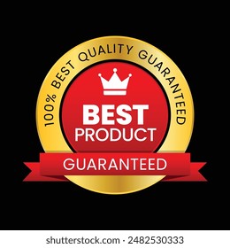 Sticker best seller set isolated premium quality in gold and red color perfect for mark best seller product

