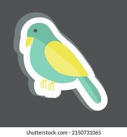 Sticker Bird. suitable for animal symbol. simple design editable. design template vector. simple symbol illustration