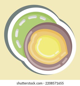 Sticker Black Walnut. suitable for Nuts symbol. simple design editable. design template vector. simple illustration