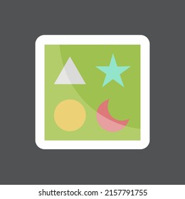 Sticker Blocks 2. suitable for Toy symbol. simple design editable. design template vector. simple symbol illustration