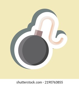 Bomba adhesiva. adecuado para el símbolo de seguridad. diseño simple editable. vector de plantilla de diseño. ilustración simple