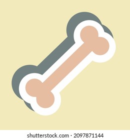 Sticker Bone for Dog - Simple illustration,Editable stroke,Design template vector, Good for prints, posters, advertisements, announcements, info graphics, etc.