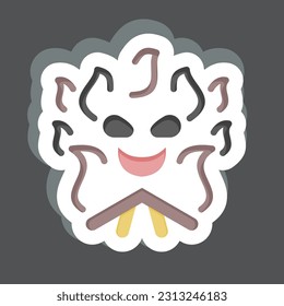 Sticker Bonfire. related to Halloween symbol. simple design editable. simple illustration