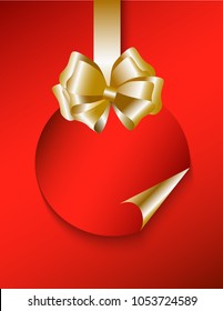 Sticker with bows