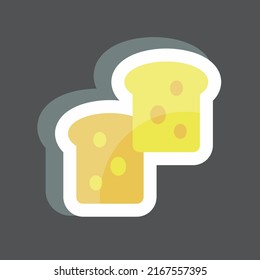 Sticker Bread. suitable for Garden symbol. simple design editable. design template vector. simple symbol illustration