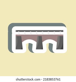 Sticker Bridge. suitable for education symbol. simple design editable. design template vector. simple illustration