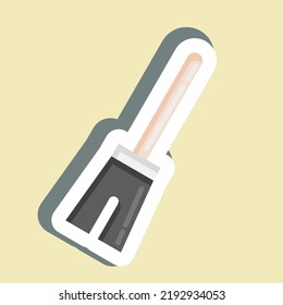 Sticker Broom. suitable for Halloween symbol. simple design editable. design template vector. simple illustration