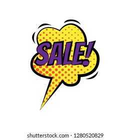 Sticker bubble with text. Short message in color bubble.