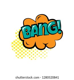 Sticker bubble with text. Short message in color bubble.