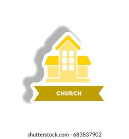 sticker building church