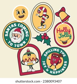 Sticker Bundle Character Retro Christmas 