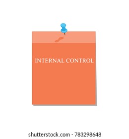 Sticker. Business illustrations with the description:internal control