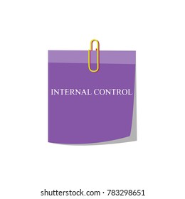 Sticker. Business Illustrations With The Description:internal Control