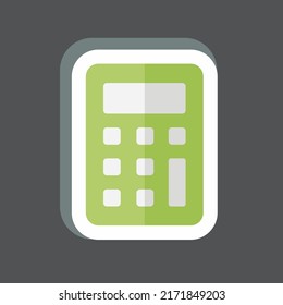 Sticker Calculator. suitable for Mobile Apps symbol. simple design editable. design template vector. simple symbol illustration