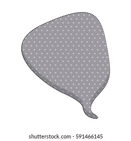 sticker callout for dialogue shape rounded with background dots vector illustration