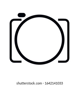 Sticker, camera icon in one line