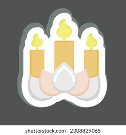 Sticker Candle. related to Chinese New Year symbol. simple design editable