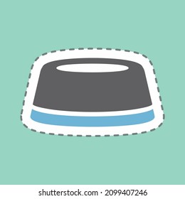 Sticker Cap - Line Cut - Simple illustration,Design Icon vector, Good for prints, posters, advertisements, announcements, info graphics, etc.