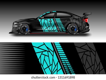 Sticker car design vector. Graphic abstract background designs for vehicle, race car, rally, livery