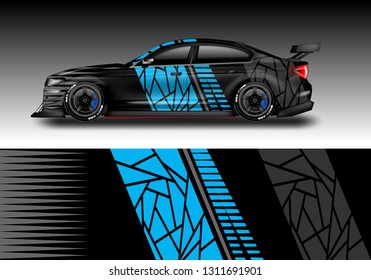 Sticker car design vector. Graphic abstract background designs for vehicle, race car, rally, livery