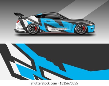 Sticker car design vector. Graphic abstract background designs for vehicle, race car, rally, livery