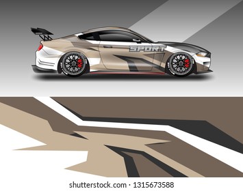 Sticker car design vector. Graphic abstract background designs for vehicle, race car, rally, livery