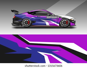 Sticker car design vector. Graphic abstract background designs for vehicle, race car, rally, livery