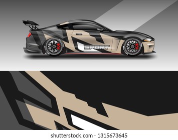 Sticker car design vector. Graphic abstract background designs for vehicle, race car, rally, livery