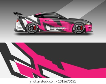 Sticker car design vector. Graphic abstract background designs for vehicle, race car, rally, livery