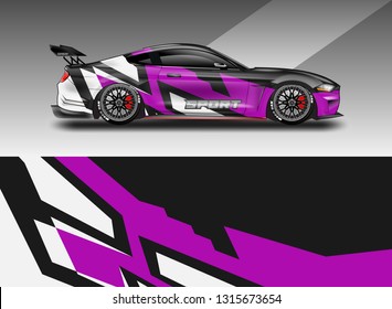Sticker car design vector. Graphic abstract background designs for vehicle, race car, rally, livery