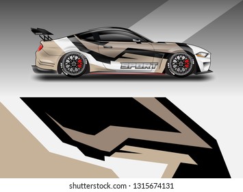 Sticker car design vector. Graphic abstract background designs for vehicle, race car, rally, livery