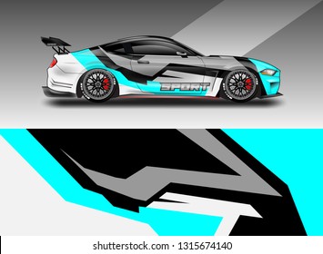 Sticker car design vector. Graphic abstract background designs for vehicle, race car, rally, livery
