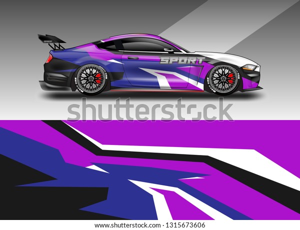 Sticker car design vector.\
Graphic abstract background designs for vehicle, race car, rally,\
livery
