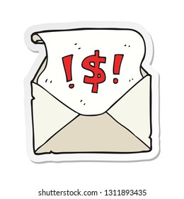 sticker of a cartoon abusive letter