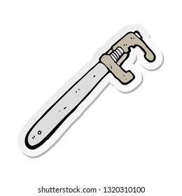 sticker of a cartoon adjustable wrench