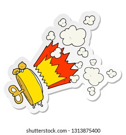 sticker of a cartoon alarm clock
