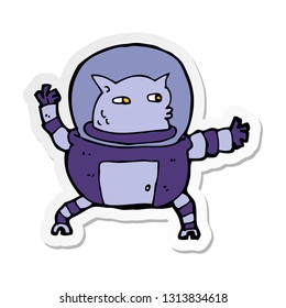 sticker of a cartoon alien