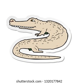 sticker of a cartoon alligator