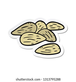 Aufkleber eines Cartoon-Mandels