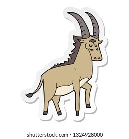 sticker of a cartoon antelope
